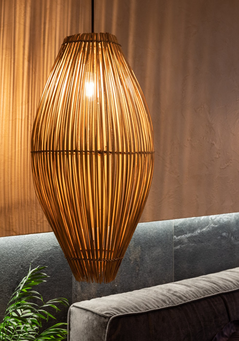 Hanging Bamboo Lamp 