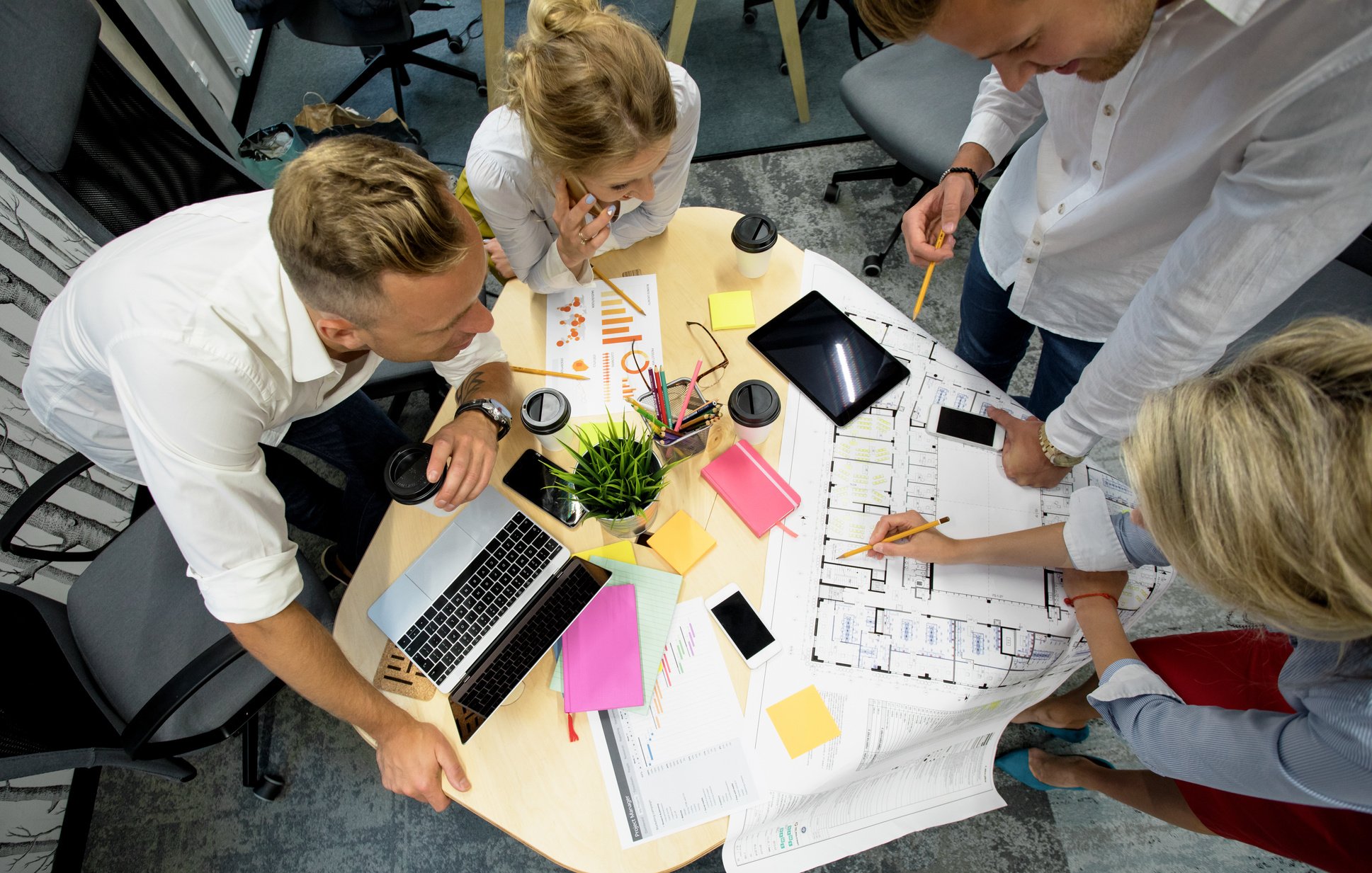 Group of Project Managers Around the Table